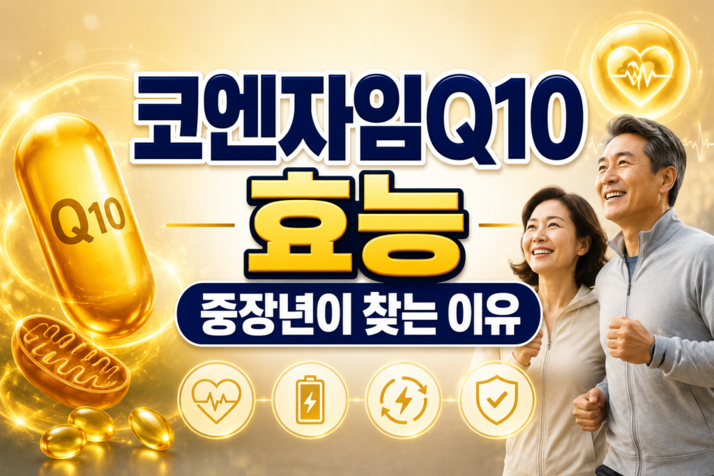 코엔자임Q10 효능 심장 건강 항산화 관리 하루 권장량