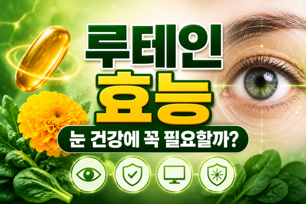 루테인 효능 눈 건강 관리