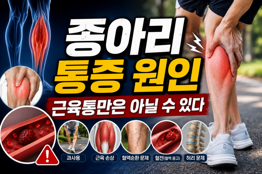 종아리통증원인,종아리아픈이유,근육통,혈액순환,다리통증,건강정보,생활건강,건강관리,운동부상,생활습관