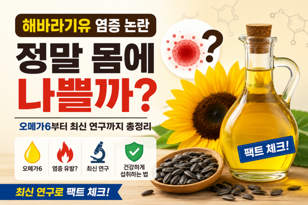 해바라기유 염증 논란, 정말 몸에 나쁠까? 최신 연구 총정리