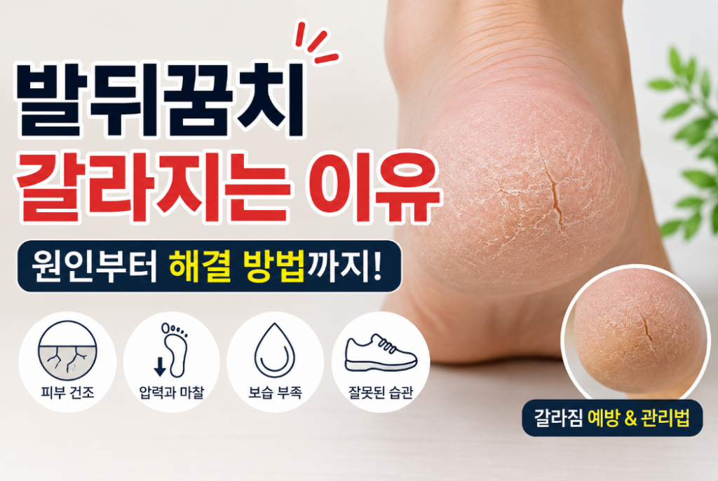 발뒤꿈치 갈라지는 이유, 원인부터 해결 방법까지