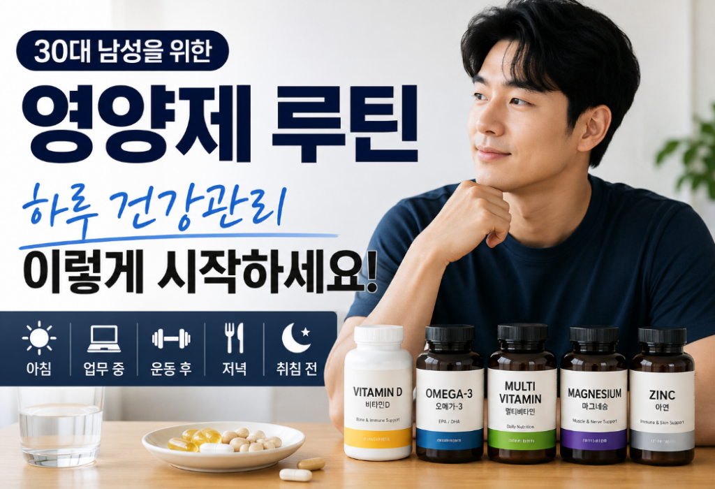 30대 남성 영양제 루틴, 건강하게 시작하는 필수 영양소 가이드