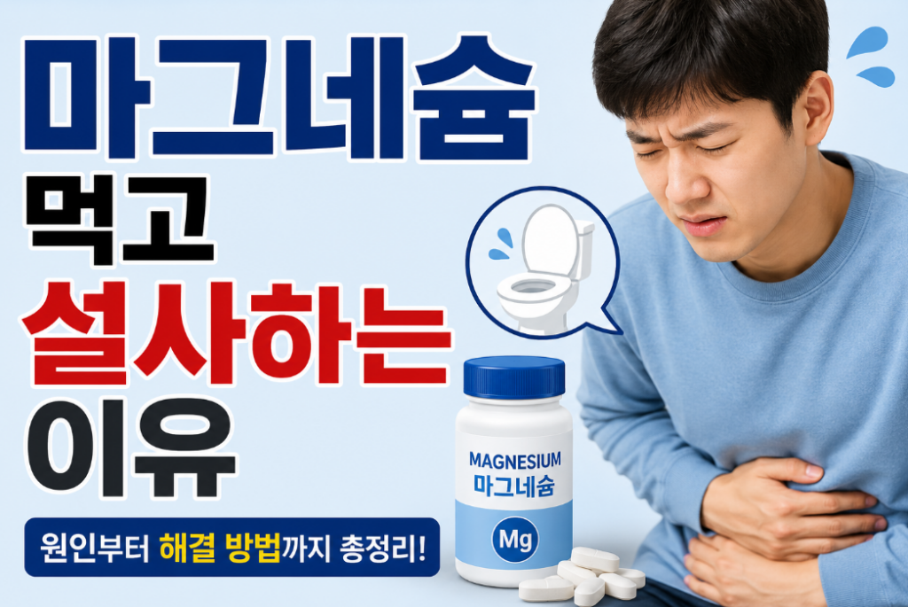 마그네슘 먹고 설사하는 이유와 부작용 줄이는 방법