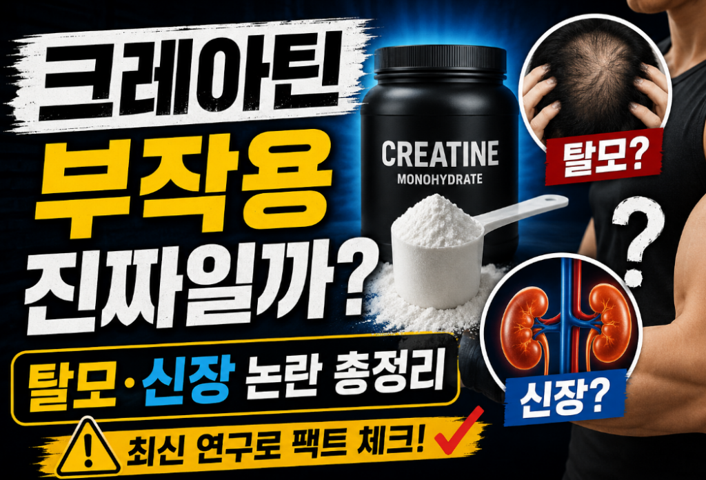 크레아틴 부작용 진짜일까? 탈모·신장 논란 총정리