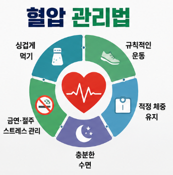 혈압을 낮추는 생활습관을 실천해 보세요