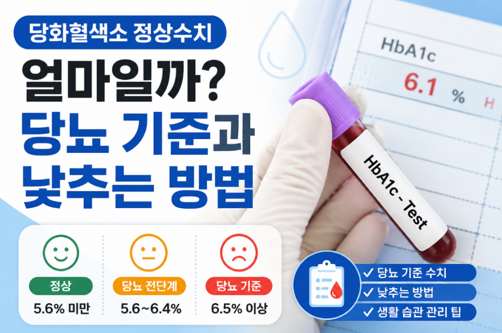 당화혈색소 정상수치 얼마일까? 당뇨 기준과 낮추는 방법
