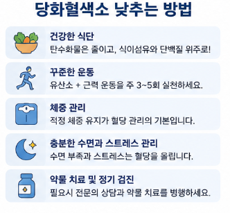 당화혈색소 낮추는 생활습관