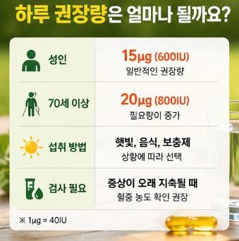 비타민D, 정상 수치와 하루 권장량을 알아두세요