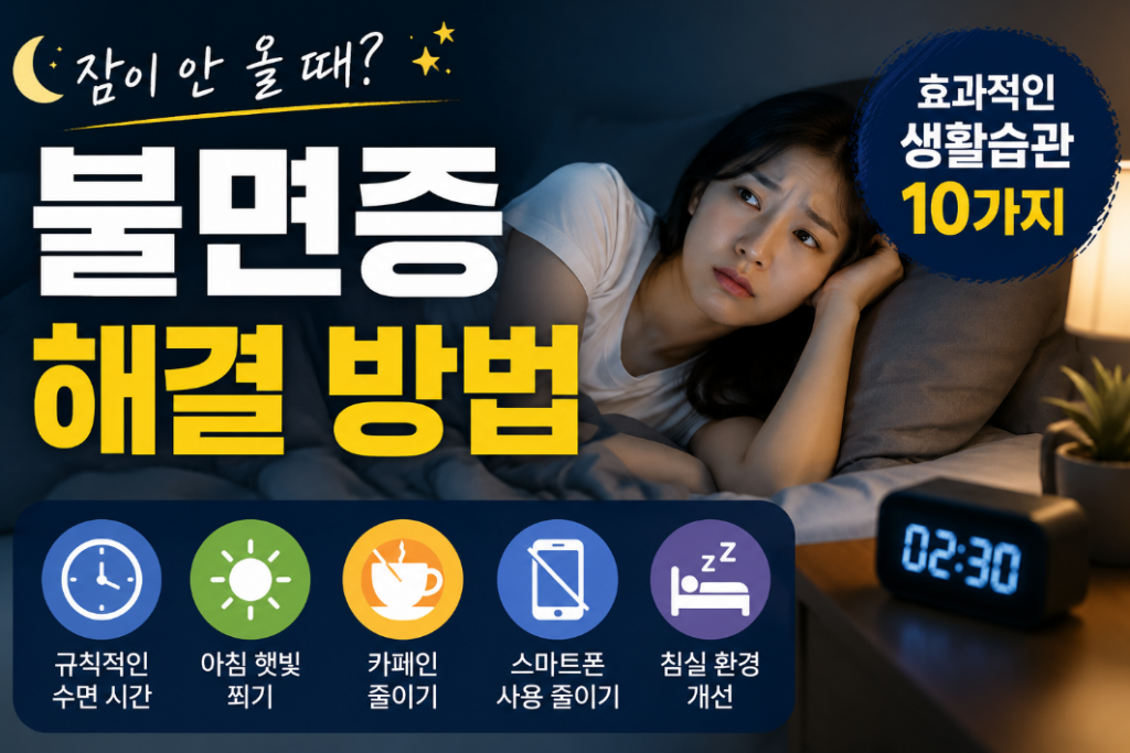 불면증 원인과 해결 방법｜숙면을 위한 생활 습관 총정리