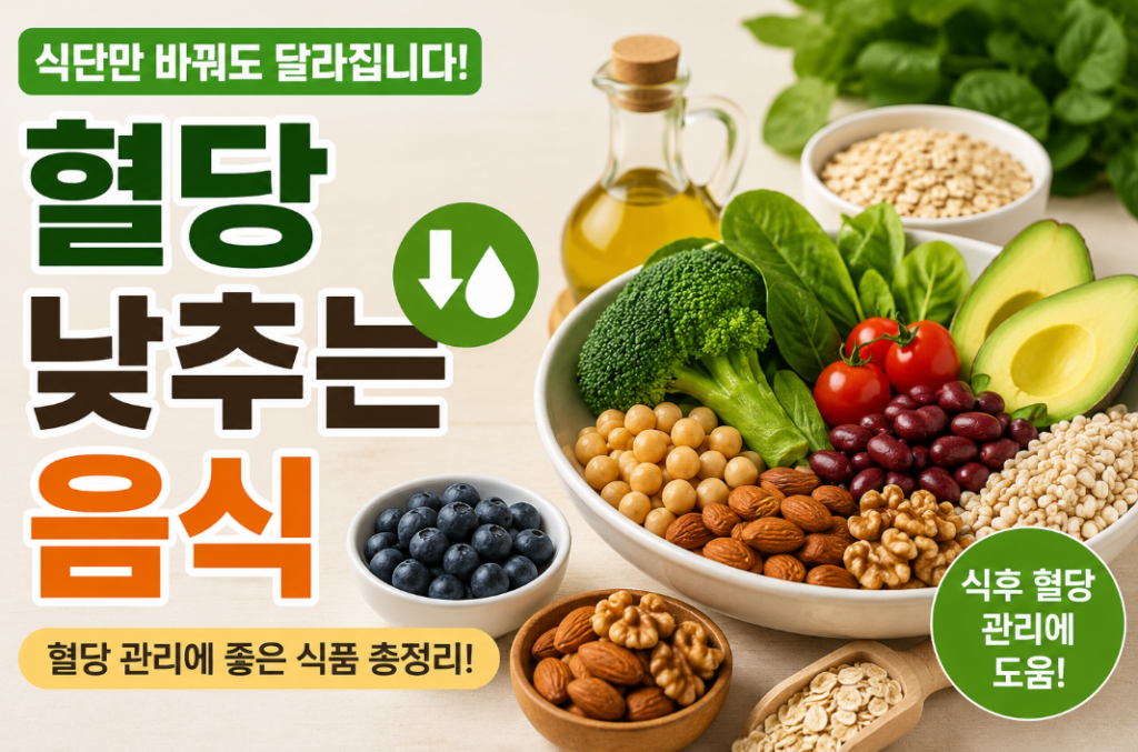 혈당 낮추는 음식, 아침부터 저녁까지 식단 구성법