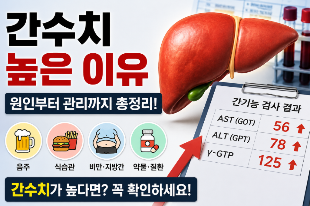 간수치 높은 이유, 술 안 마셔도 상승하는 원인 총정리