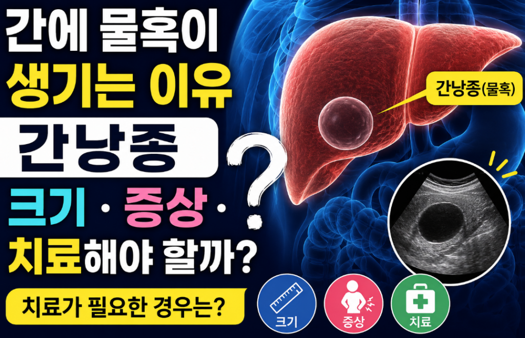 간낭종 그냥 둬도 될까? 간 물혹 크기·증상·치료 기준
