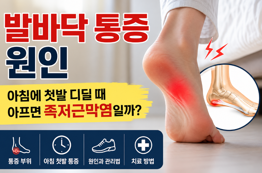 발바닥 통증 원인｜발뒤꿈치·발가락 위치별 아픈 이유