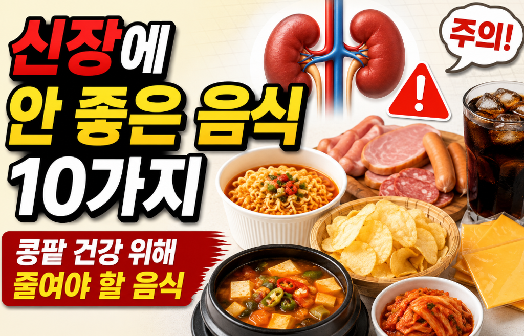신장에 안 좋은 음식 7가지, 콩팥 건강을 위한 식단 관리법