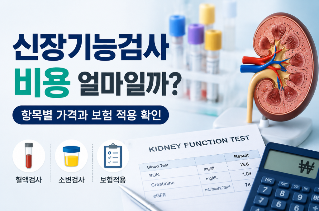 신장기능검사 비용 얼마일까? 항목별 가격과 보험 적용 확인