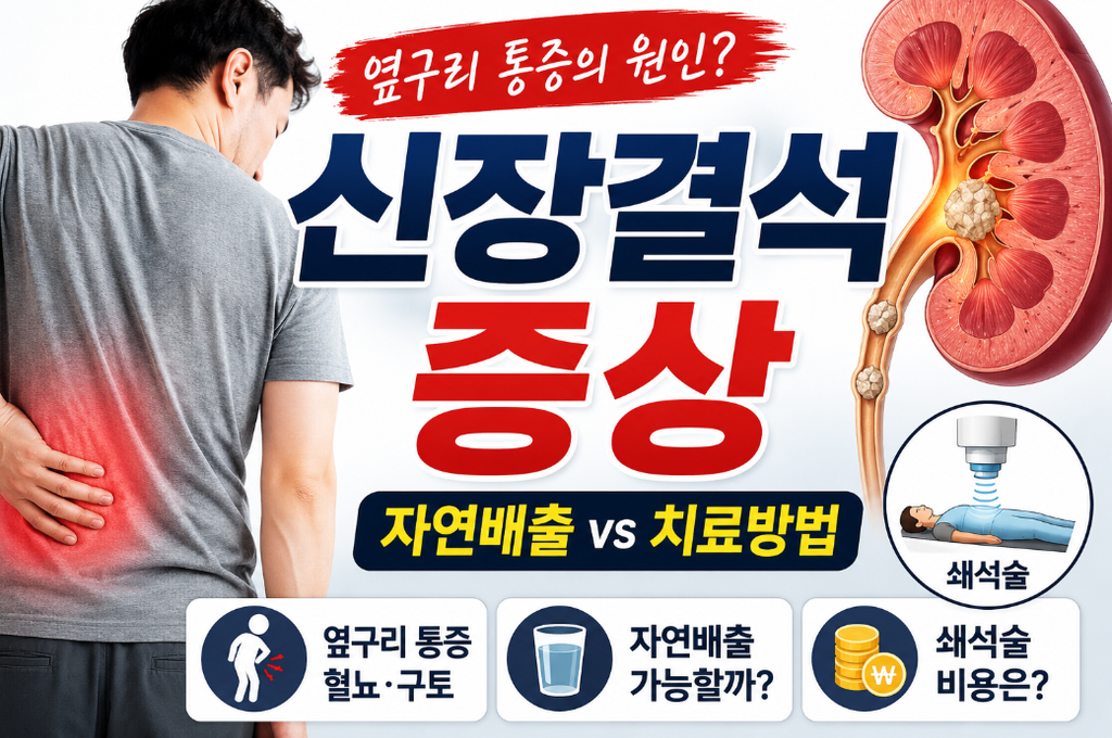 신장결석 증상 총정리, 옆구리 통증부터 혈뇨까지 확인