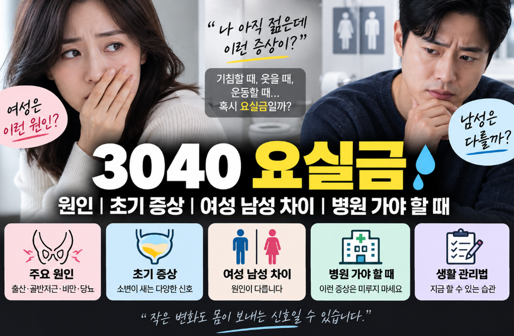 3040 요실금 원인, 젊은 나이에도 생기는 이유와 관리법