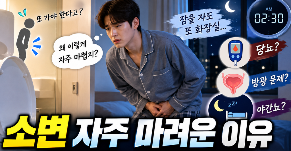 소변 자주 마려운 이유, 방광 문제부터 당뇨까지 원인 확인