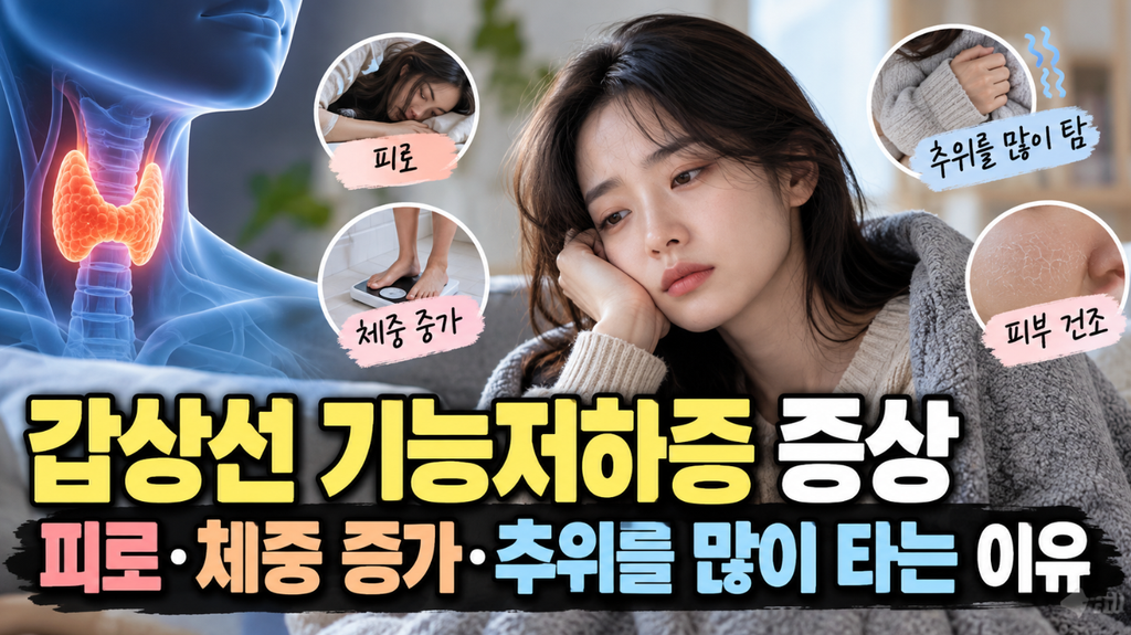 갑상선 기능저하증 초기증상|몸이 보내는 신호와 TSH 검사 기준