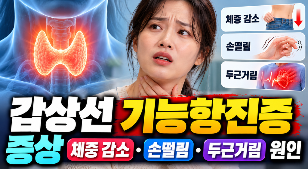 갑상선 기능항진증 증상과 원인|체중 감소·손떨림·두근거림