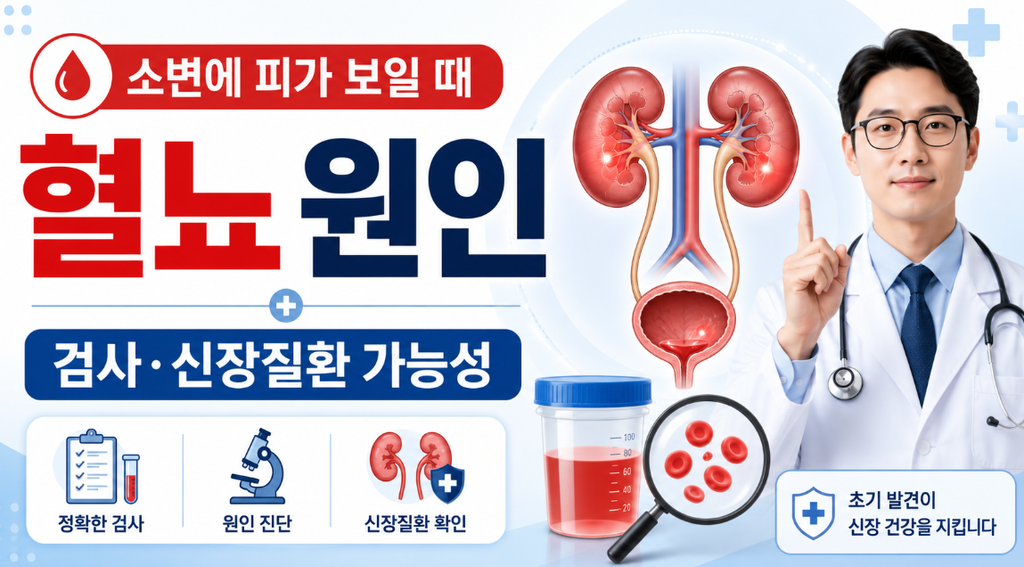 혈뇨 원인 총정리, 붉은 소변이 보일 때 확인할 질환